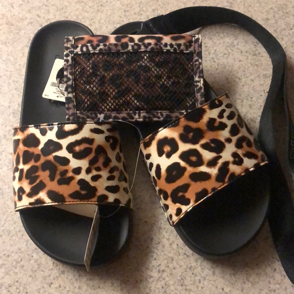 Pink Leopard Slides/ Matching Lanyard Set - Picture 2 of 6